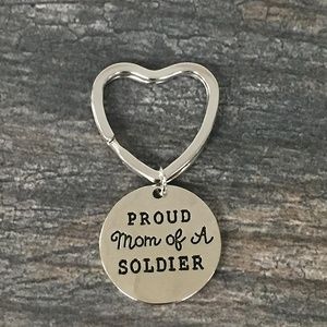 Proud Soldier Mom Keychain, Soldier Jewelry